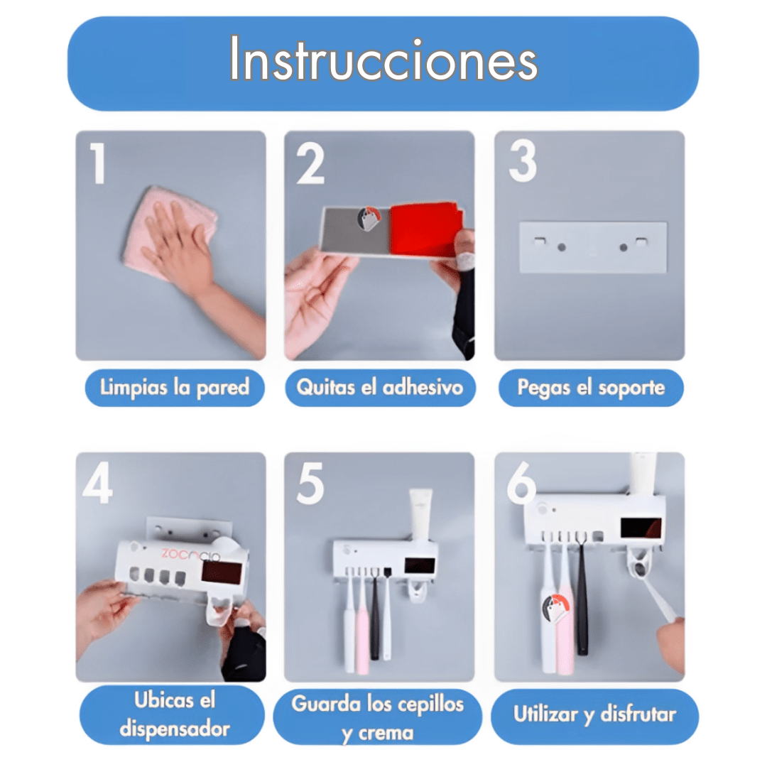 Soporte y Dispensador para Cepillos - REVO